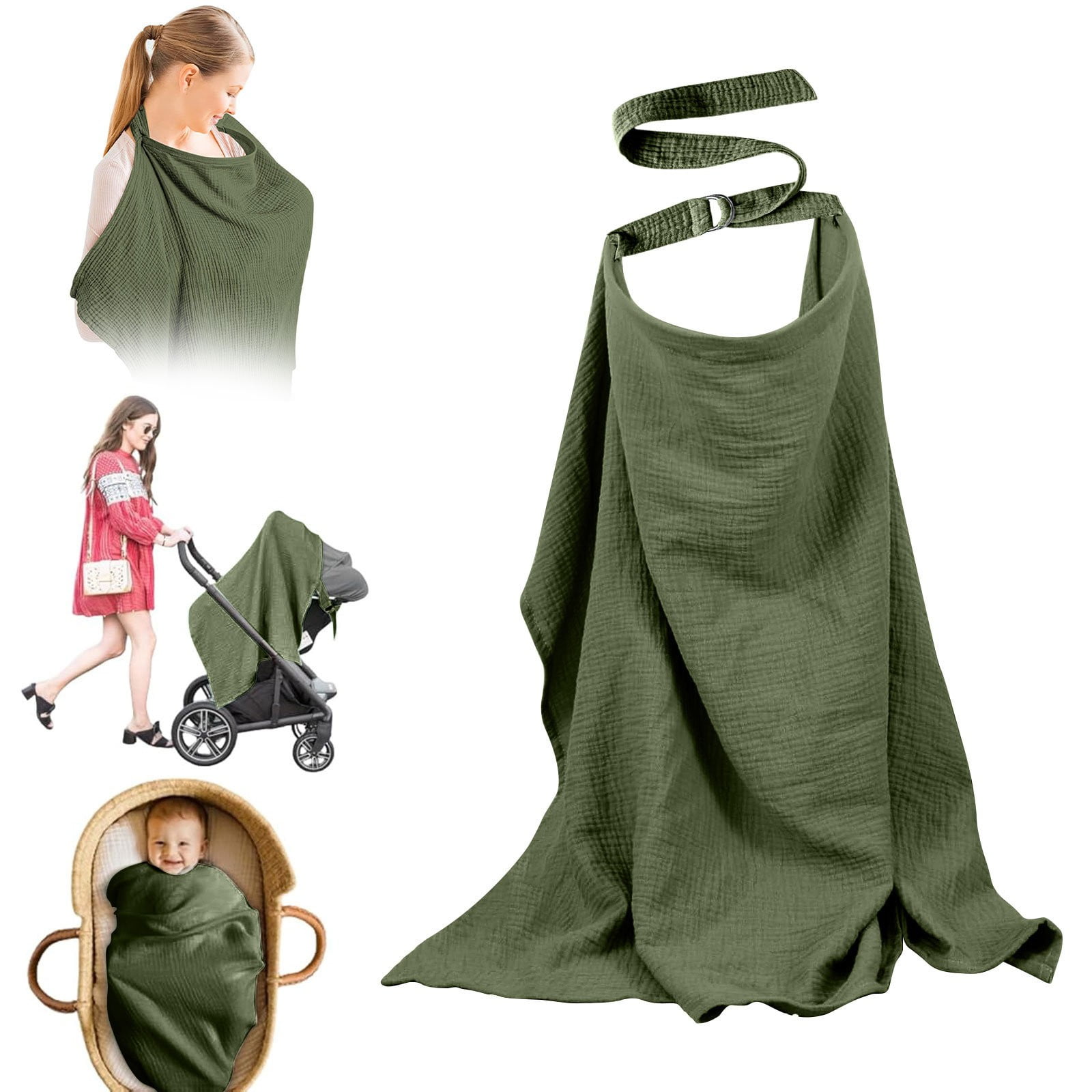 Chenjy Nursing Cover for Baby Breastfeeding,100% Cotton Breastfeeding ...