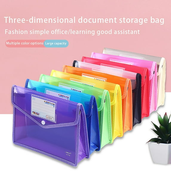 Chenjy Plastic File Folder Poly Envelope Expanding File Wallet Document Folder with Snap Button Closure, Legal Size, Large Waterproof Accordion File Pouch (Assorted Colors) Daily Deals