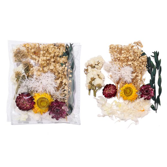 Chenweizhi 3 Sets white Dried Flower DIY Kit, Natural Dry Flower Pack for Photo Frame Stickers & Floating Art Craft, Handmade DIY Decoration Making Supplie 5.526.3 Inches