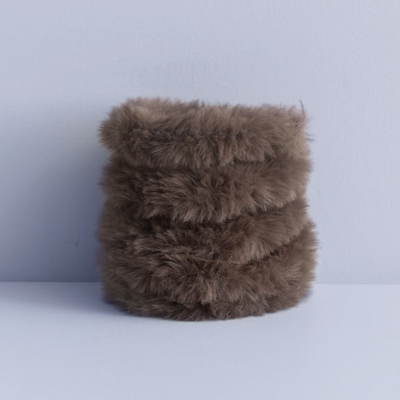 Chenweizhi 5pcs Brownish coffee color Super Dense Bunny Hair Pipe Cleaners Fluffy Yarn Twist Stems DIY Animal Craft Materials for Home Decoration, 39.37 Inches Polyester Handmade Craft