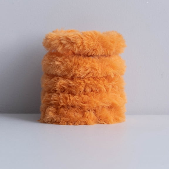 Chenweizhi 5pcs orange Super Dense Bunny Hair Pipe Cleaners Fluffy Yarn Twist Stems DIY Animal Craft Materials for Home Decoration, 39.37 Inches Polyester Handmade Craft