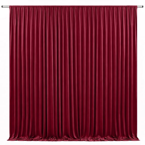 Chenweizhi Deep wine red Decoration Backdrop, 29.53 x 78.74 Inch Stretchable Polyester Fabric Background Cloth, Rod Pocket Hanging Design Wrinkle Resistant Decorative Wall Hanging Cloth 1 Pcs