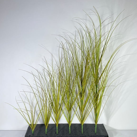 Chenweizhi Green Artificial Onion Grass, Fake PVC Onion Grass, Artificial Mini Grass Decor Ornaments, Faux Greenery Plant for Vase Filler & Home Table Decoration, 19.69 Inches, 6 Pack