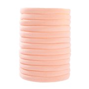 Chenweizhi Hair Accessories, 12 Pcs DIY Simple Hair Ties, 3.94 Inches Yellow peach Nylon Elastic Hair Bands, Non-Slip Soft Hair Accessories for Daily Wear and Hairstyling - Decoration Category