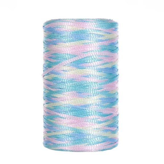Chenweizhi Ice Yarn for Crochet, Cotton candy color Crochet Thread for Slippers, Bags, Handmade Shoes, Soft Ice Silk Knitting Yarn, DIY Handcraft Decoration Supplies, 1 Pack Hand Crocheting String