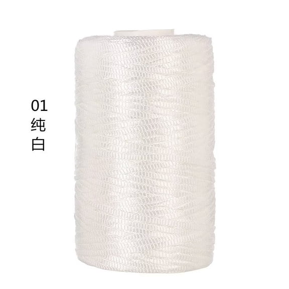 Chenweizhi Ice Yarn for Crochet, White Crochet Thread for Slippers, Bags, Handmade Shoes, Soft Ice Silk Knitting Yarn, DIY Handcraft Decoration Supplies, 1 Pack Hand Crocheting String