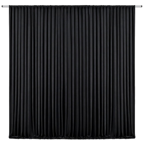 Chenweizhi black Decoration Backdrop, 29.53*157.48 Inch Stretchable Polyester Fabric Background Cloth, Rod Pocket Hanging Design Wrinkle Resistant Decorative Wall Hanging Cloth 1 Pcs