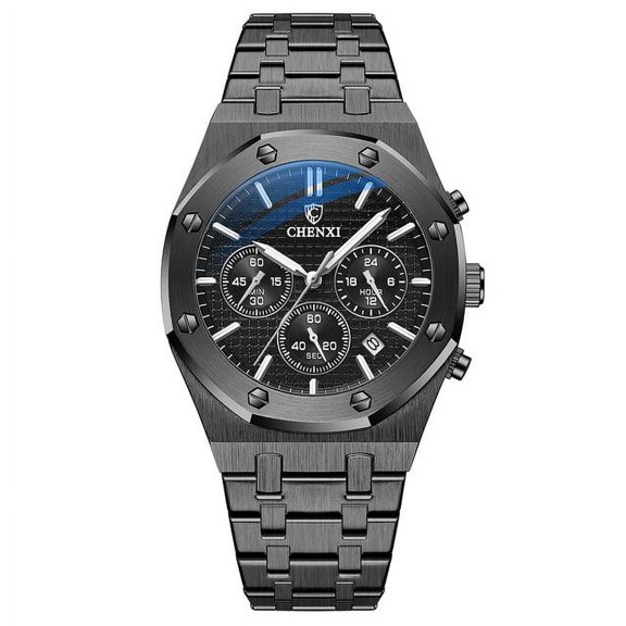 Chenxi 2022 Hot Mens Watches Top Brand Stainless Steel Quartz Watch Analog Chronograph Men Sport Waterproof Military Wrist Watch - Quartz Wristwatches