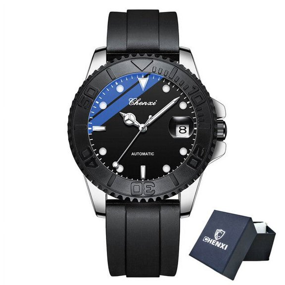 Chenxi Brand Automatic Mechanical Mens Watch Luxury Leather Waterproof Quartz Tourbillon Wristwatch Men Luminous Date Clock - Mechanical Wristwatches