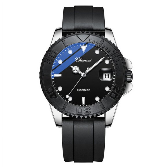 Chenxi Brand Automatic Mechanical Mens Watch Luxury Leather Waterproof Quartz Tourbillon Wristwatch Men Luminous Date Clock - Mechanical Wristwatches