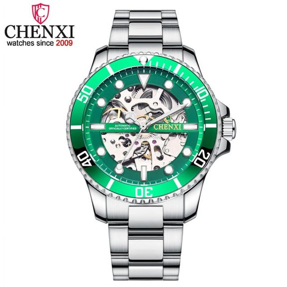 Chenxi Brand Luxury Classic Blue Men Watches Automatic Mechanical Wristwatch Male Waterproof Stainless Steel Watch Man Gift - Mechanical Wristwatches