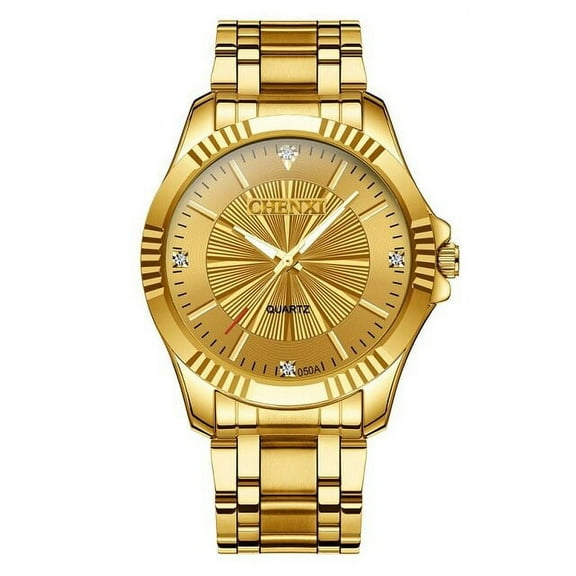 Chenxi Creative Golden Men's Quartz Wristwatches Women Men Full Steel Luxury Clock Brand Watches Lovers' Waterproof Gold Watch - Quartz Wristwatches