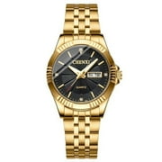 Chenxi Fashion Golden Mens Womens Watches Classic Stainless Steel Quartz Watch Men Waterproof Luxury Business Wristwatch - Quartz Wristwatches