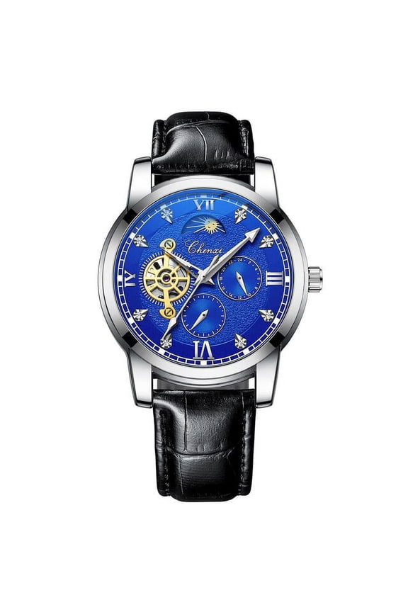 Luxury Brand Watch Men Automatic Mechanical Tourbillon Clock Waterproof Leather Business Wristwatches Relogio Masculino - Mechanical Wristwatches