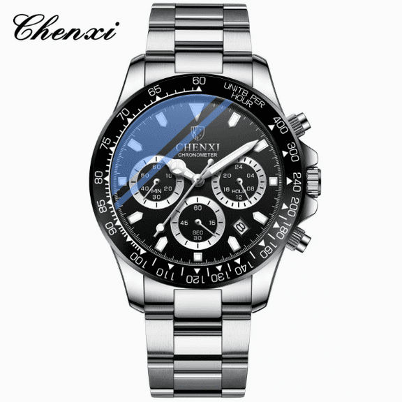 Chenxi Luxury Men Watch Top Brand Stainless Steel Wrist Watch Men Business Waterproof Luminous Chronograph Quartz Mens Watches - Quartz Wristwatches