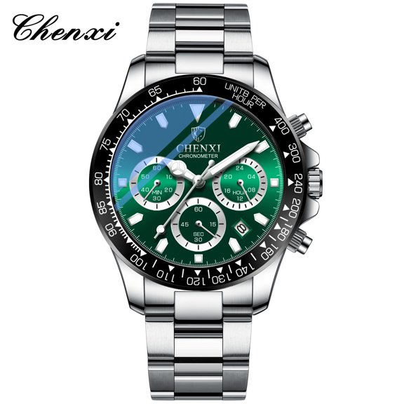 Chenxi Luxury Men Watch Top Brand Stainless Steel Wrist Watch Men Business Waterproof Luminous Chronograph Quartz Mens Watches - Quartz Wristwatches
