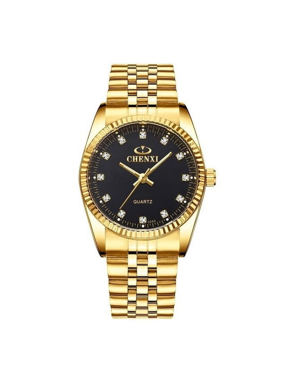Men Gold Watch Male Stainless Steel Quartz Golden Men's Wristwatches For Man Top Brand Luxury Quartz-watches Gift Clock - Quartz Wristwatches