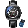 thumbnail image 1 of Chenxi Men Watches Fashion Square Dial Top Brand Luxury Quartz Wristwatch Leather Waterproof Sports Military Men's Watch - Quartz Wristwatches, 1 of 7