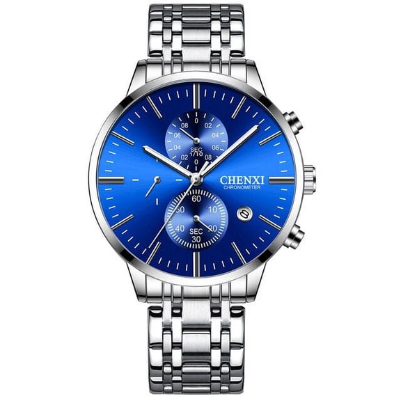 Chenxi Mens Watches Stainless Steel Fashion Male Chronograph Top Luxury Brand Sport Quartz Men Watch Waterproof Wristwatch - Quartz Wristwatches