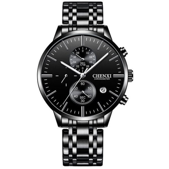 Chenxi Mens Watches Stainless Steel Fashion Male Chronograph Top Luxury Brand Sport Quartz Men Watch Waterproof Wristwatch - Quartz Wristwatches