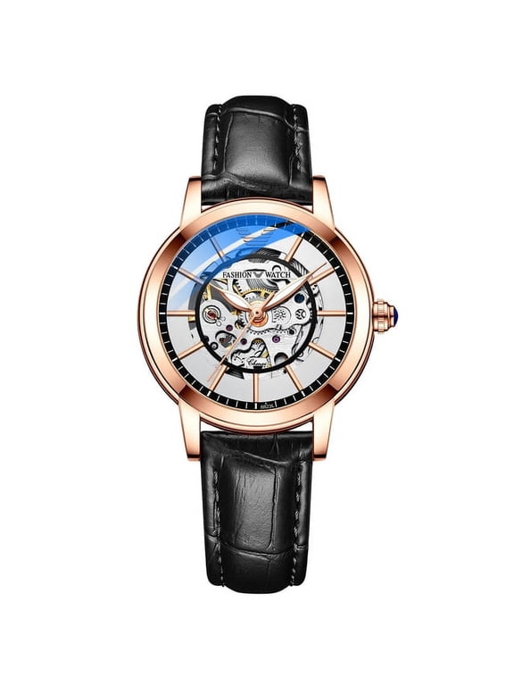 New Luxury Women Mechanical Watches Top Brand Waterproof Automatic Watch Rose Gold Ladies Skeleton Wrist Watches - Mechanical Wristwatches