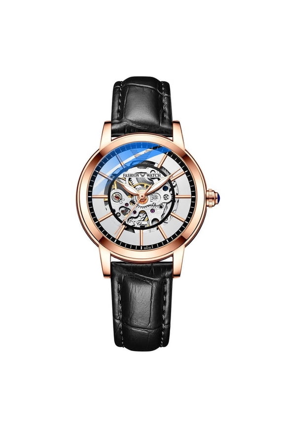 New Luxury Women Mechanical Watches Top Brand Waterproof Automatic Watch Rose Gold Ladies Skeleton Wrist Watches - Mechanical Wristwatches