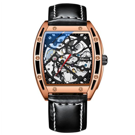 Chenxi Top Brand Luxury Men Automatic Watches Business Clock Leather Waterproof Luminous Mechanical Tourbillon Wristwatches - Mechanical Wristwatches