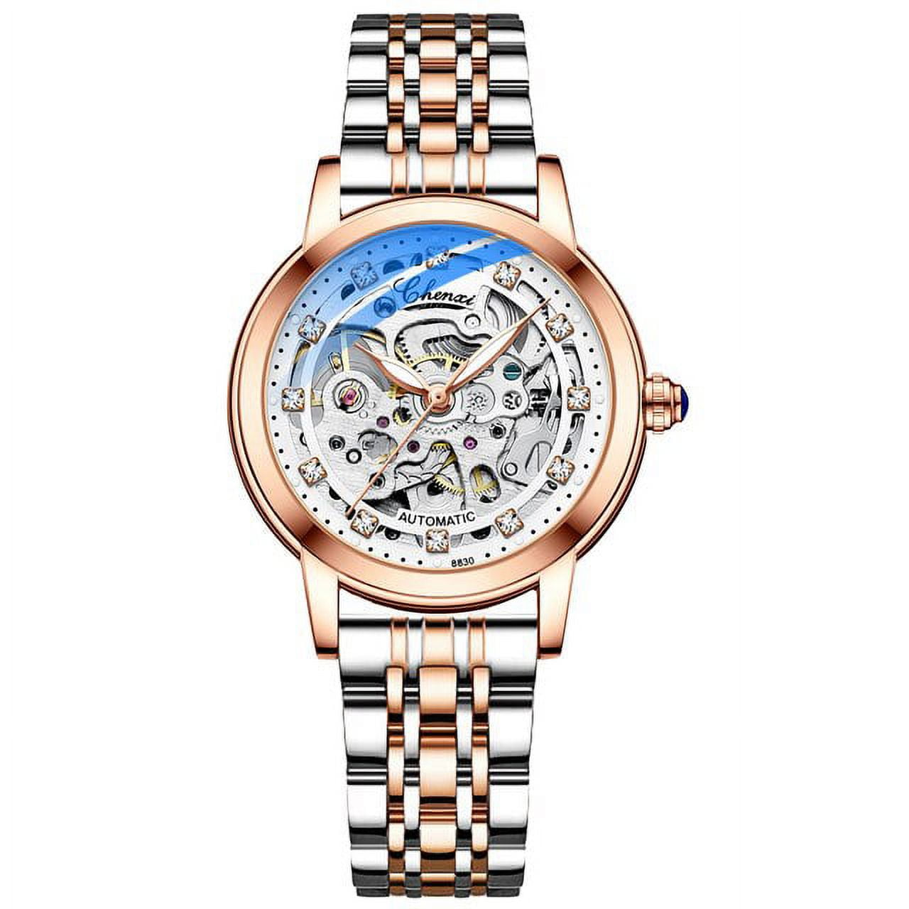 Women's mechanical skeleton watch hotsell