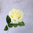 thumbnail image 1 of ChenyGod 1Pc Roses Artificial Flowers, Realistic Long Stem Fake Silk Roses for DIY Wedding Bouquet Centerpieces Floral Arrangements Party Anniversary Valentines Day Decorations, 21.7", Yellow, 1 of 9
