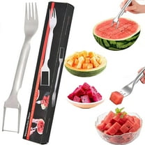 ChenyGod Silver Purpose Watermelon with fork Ideal for Cutting & Serving Watermelon Ergonomic Handle Must Have for Summer Gatherings