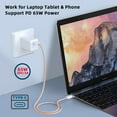 thumbnail image 1 of Chenyang 1.0M USB-C Type C Male to Male PD 27W 65W Power 480Mbps Data Cable Pink Sleeve for Phone & Tablet & Laptop, 1 of 9