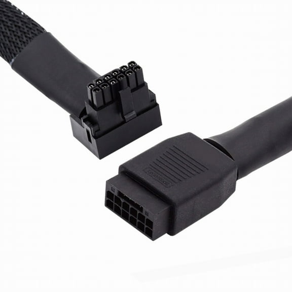 Chenyang 12VHPWR ATX3.0 PCI-E 5.0 Power Modular Cable Male to Female Down Angled 90 Degree Extension for 3080 3090TI PSU 16Pin 12+4P Graphics Card