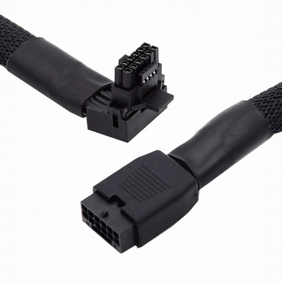 Chenyang 12VHPWR ATX3.0 PCI-E 5.0 Power Modular Cable Male to Female Up Angled 90 Degree Extension for 3080 3090TI PSU 16Pin 12+4P Graphics Card