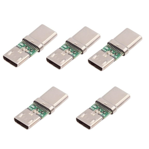 Chenyang 5pcs/lot Micro USB 2.0 5Pin Female Connector to USB Type-C Male Power Data PCBA Adapter for Tablet Phone Laptop