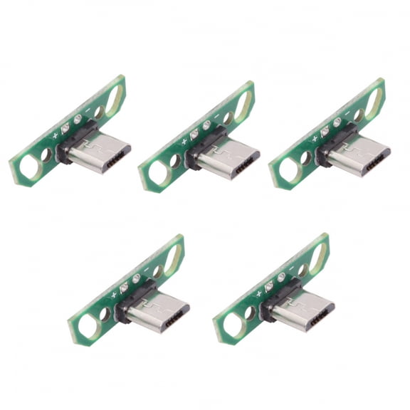 Chenyang 5pcs/set DIY OEM Micro USB2.0 Male Plug Connector 7mm Length with PCB Mounting Assembly Solder Type