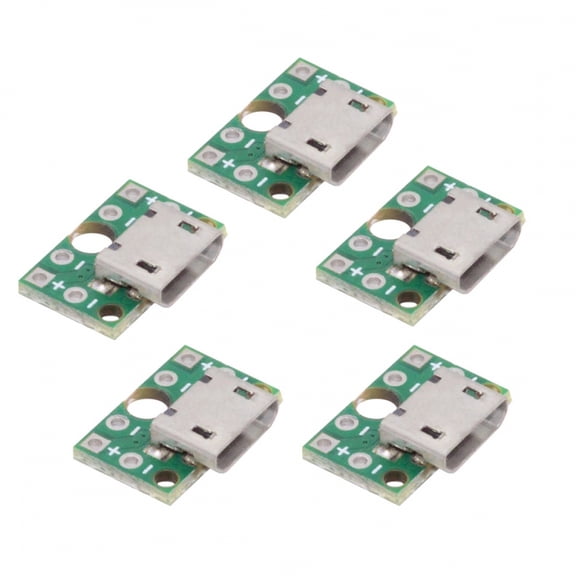 Chenyang 5pcs/set DIY OEM USB2.0 Micro-B Female Receptacle Socket Connector with PCB Mounting Assembly Solder Type 480Mbps