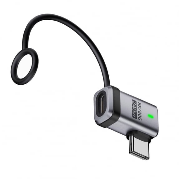 Chenyang 90 Degree USB5.0 80Gbps Male to Female Left Right Angled Extension Adapter with Lanyard Keychain 240W 16K 8K 5K Compatible with USB4.0 Thunderbolt3/4/5