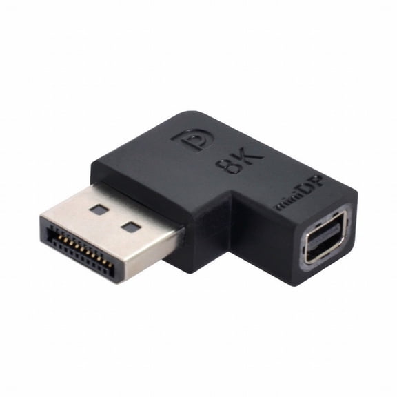 Chenyang Angled DisplayPort 1.4 Male to Mini DP Female 8K 60hz Adapter Ultra-HD UHD 4K 144hz 7680*4320 for Video PC Laptop Monitor