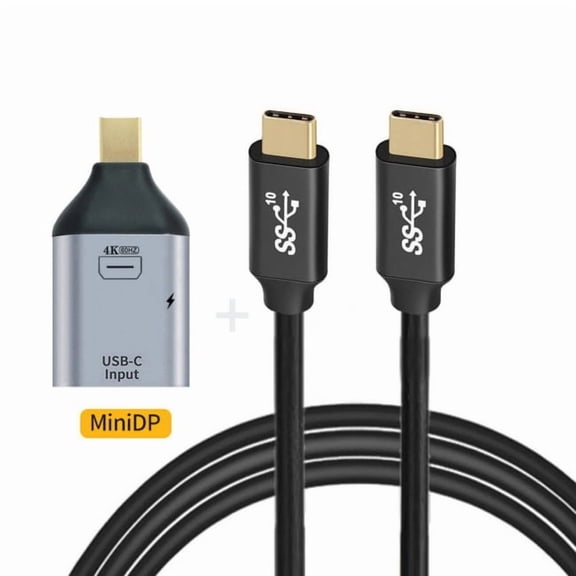 Chenyang CY 100W 10Gbps Cable USB-C Type C Female Source to Mini Displayport DP Sink HDTV PD Power Adapter 4K 60hz 1080p Adapter