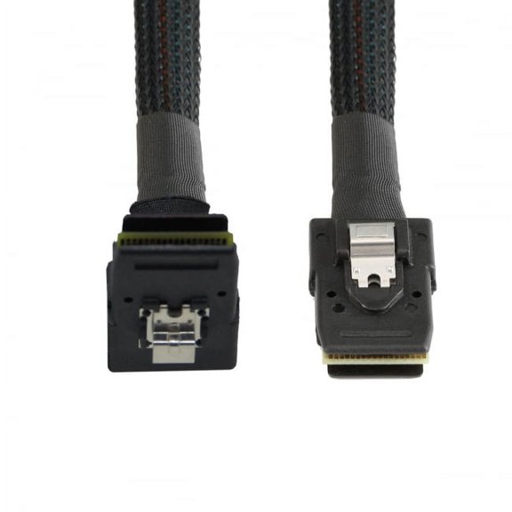 Chenyang CY 1m SFF-8087 Mini SAS 4i 36 Pin to 36Pin Right 90 Degree Angled Cable Cable