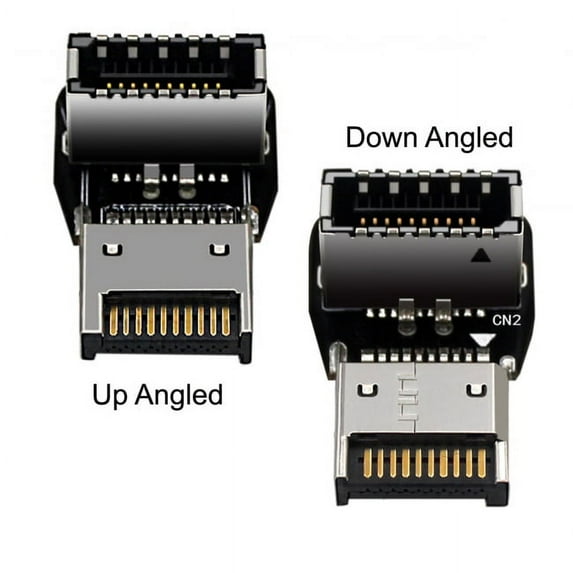 Chenyang CY 2pcs USB 3.1 Front Panel Header Male to Female Type-E Motherboard Extension Data Adapter Adapter