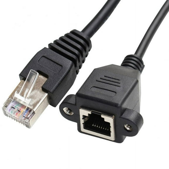 Chenyang CY 30cm 8P8C FTP STP UTP Cat 5e Male to Female Lan Ethernet Network Extension Cable with Panel Mount Holes Cable