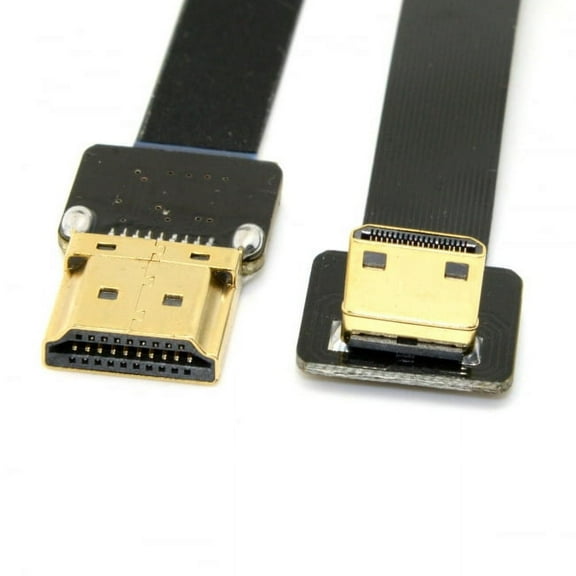 Chenyang CY CYFPV 90 Degree Down Angled FPV Mini HDMI Male to HDMI Male FPC Flat Cable 20cm for FPV HDTV Multicopter Aerial Photography
