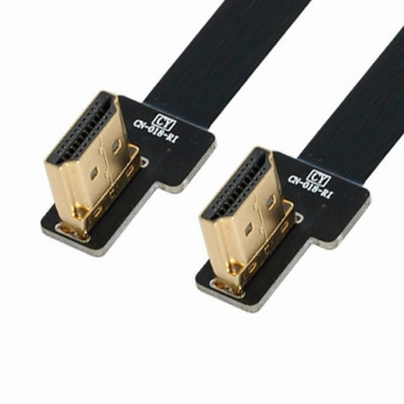 Chenyang CY CYFPV Dual 90 Degree Left Angled HDMI Type A Male to Male HDTV FPC Flat Cable for FPV HDTV Multicopter Aerial Photography