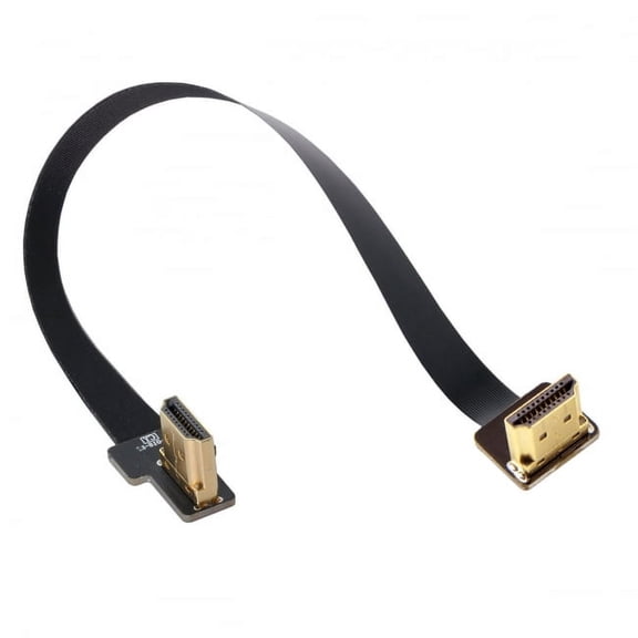 Chenyang CY CYFPV Dual 90 Degree Right-Up Angled HDMI Type A Male to Male HDTV FPC Flat Cable for FPV HDTV Multicopter Aerial Photography