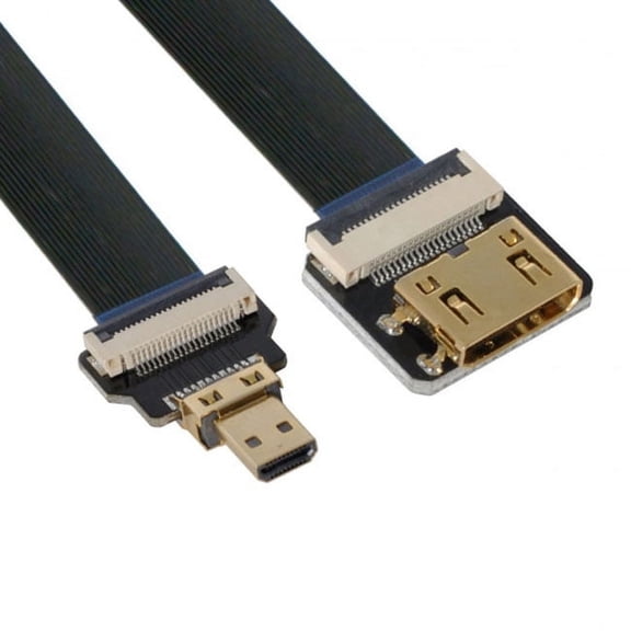 Chenyang CY CYFPV Mini HDMI Female to Micro HDMI Male Extension FPC Flat Cable 1080P for FPV HDTV Multicopter Aerial Photography
