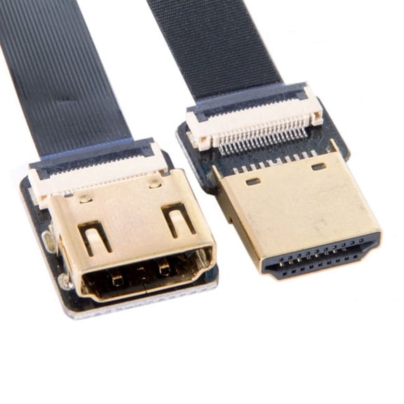 Chenyang CY CYFPV Straight HDMI Type-A Male to Female FPC Flat Cable for HDTV Multicopter Aerial Photography