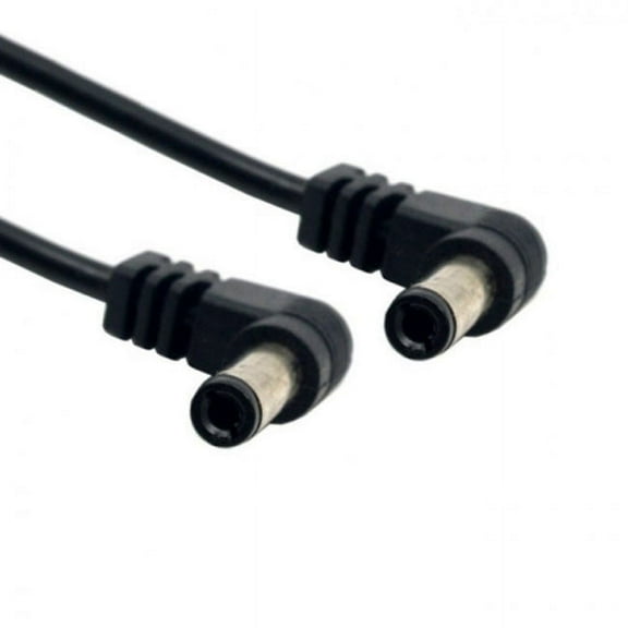 Chenyang CY DC Power 5.5 x 2.1mm / 2.5mm Male to 5.5 2.1/2.5mm Male Plug Cable Right Angled 90 Degree 60cm Cable