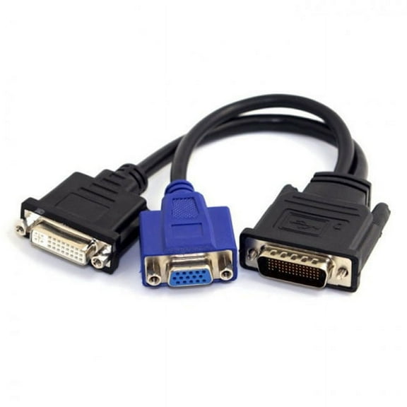 Chenyang CY DMS-59 Male to DVI 24+5 Female VGA RGB 15pin Female Splitter Extension 15cm Cable