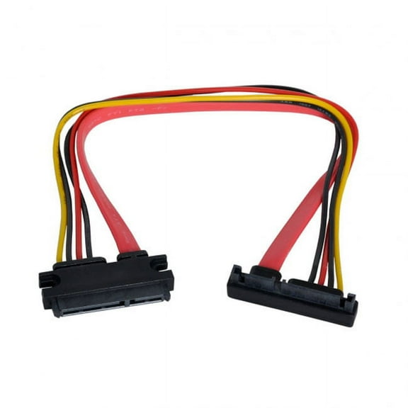 Chenyang CY Down Angled SATA III 3.0 7+15 22 Pin SATA Male to Female Data Power Extension Cable 30cm Cable